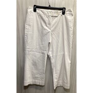 WORTHINGTON Women's (Size 14) Capri Pants‎ Pinstriped Stretch Pockets